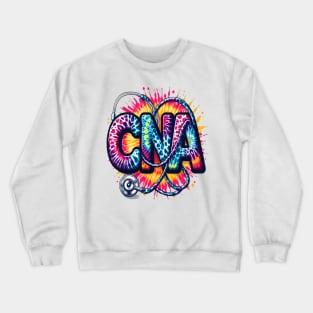 Tie Dye PCA Cute Nurse Day CNA RN Nurse Week Nursing Crewneck Sweatshirt